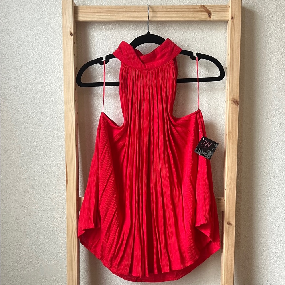 JW Women's Red Halter Top